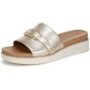 imageLifeStride Womens Genevieve Slide SandalPlatino Gold Faux Leather