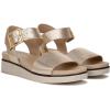 imageLifeStride Womens Gillian Ankle Strap Flat Sandals Platino Gold 95 M