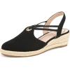 imageLifeStride Womens Kennedy Espadrille Wedge SandalBlack Canvas