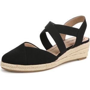 imageLifeStride Womens Kimball Espadrille Wedge SandalBlack Canvas