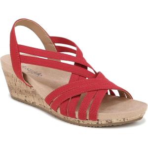 imageLifeStride Womens Mallory Strappy Wedge SandalFire Red