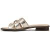 imageLifeStride Womens Royalty Bit Slide SandalPlatino Gold Faux Leather