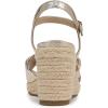 imageLifeStride Womens Tahlia Espadrille Wedge SandalPlatino Gold Faux Leather