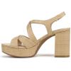 imageLifeStride Womens Adrianna Heeled SandalNatural Tan Woven