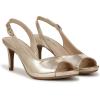 imageLifeStride womens Teller 2 Slingback Peep Toe PumpsHeeled SandalGold Metallic