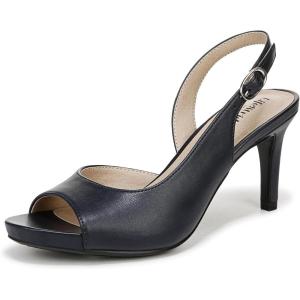 imageLifeStride womens Teller 2 Slingback Peep Toe PumpsHeeled SandalLux Navy