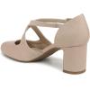 imageLifeStride Womens Tracy Block Heel PumpTender Taupe Microfiber
