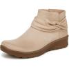 imageLifeStride Womens Gemma Ankle BootieLight Tan Microfiber