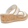 image:imageBZees Womens Resort SandalWhite Stretch Raffia Fabric