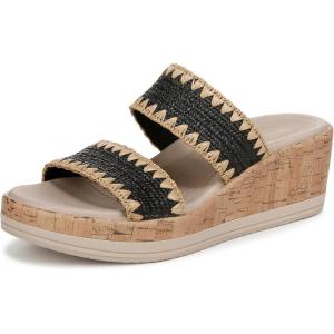 image:imageBZees Womens Resort SandalBlack Stretch Raffia Fabric