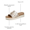 image:imageLifeStride GenevievePlatino Gold Faux Leather