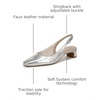 image:imageLifeStride Lorena Slingback ShoesSilver Faux Leather