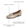 image:imageLifeStride Womens Celine FlatPlatino Gold Faux Leather