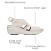 image:imageLifeStride womens Dream Ankle StrapsBeige Sheer Fishnet