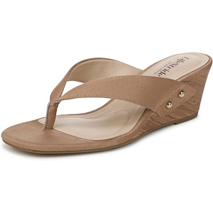 image:imageLifeStride Stella Thong SandalsBamboo Tan