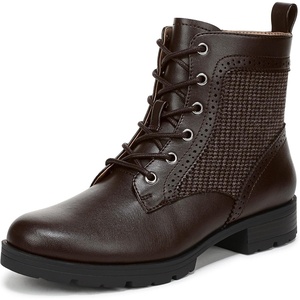 image:imageLifeStride Lena Combat BootsDark Chocolate Houndstooth