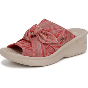 image:imageBZees Womens Smile Wedge SandalCoral Weekend Stripe Fabric