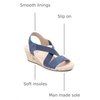 image:imageLifeStride Womens Mexico Wedge SandalWashed Navy