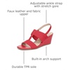 image:imageLifeStride Womens Sweet Wedge SandalFire Red