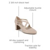 image:imageLifeStride Womens Tracy Strappy PumpTender Taupe Microfiber