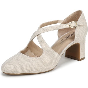image:imageLifeStride Womens Tracy Strappy PumpCream Beige Linen