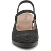 image:imageLifeStride Womens Evoke Slingback PumpBlackGrey Houndstooth