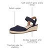 image:imageLifeStride Womens Kimmie Espadrille Wedge ShoesLux Navy