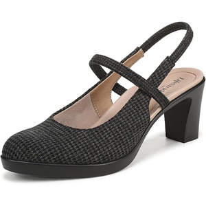 image:imageLifeStride Womens Evoke Slingback PumpBlackGrey Houndstooth