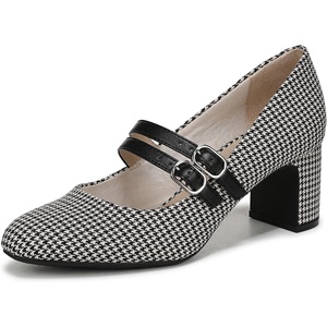 image:imageLifeStride Womens True Mary Jane PumpBlackBone Houndstooth