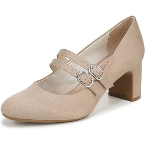 image:imageLifeStride Womens True Mary Jane PumpDover Light Tan Microsuede