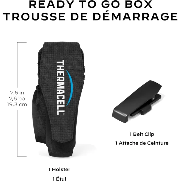 Thermacell Mosquito Holster with Detachable Belt Clip for Portable Repellers; Compatible with MR300 &amp; MR450; 15 Foot Zone of Protection; Effective Mosquito Repellent; Bug Spray Alternative)