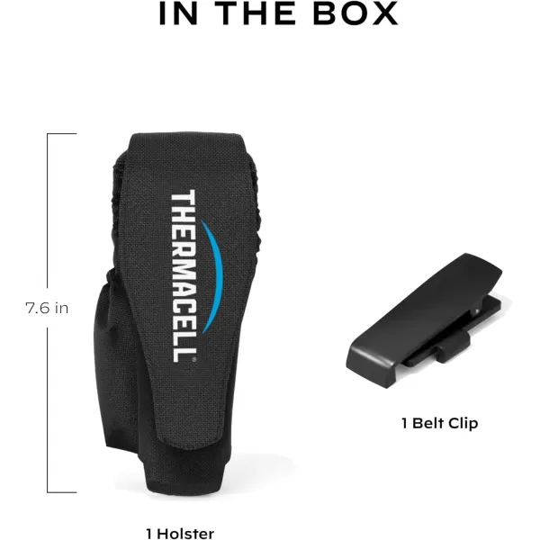 Thermacell Mosquito Holster with Detachable Belt Clip for Portable Repellers; Compatible with MR300 &amp; MR450; 15 Foot Zone of Protection; Effective Mosquito Repellent; Bug Spray Alternative