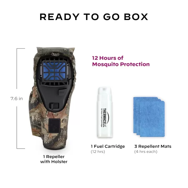 Thermacell Mosquito Portable Repeller; Includes 12-Hour Refill; 15 Foot Zone of Protection; Highly Effective Mosquito Repellent; Deet Free Bug Spray Alternative; Scent Free