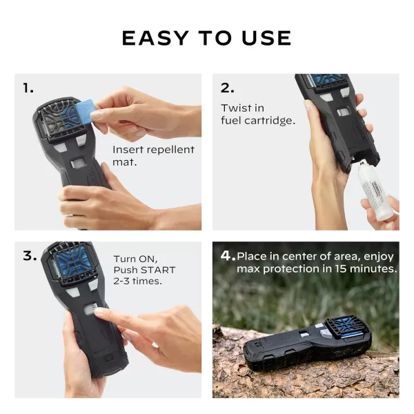 Thermacell Mosquito Portable Repeller; Includes 12-Hour Refill; 15 Foot Zone of Protection; Highly Effective Mosquito Repellent; Deet Free Bug Spray Alternative; Scent Free