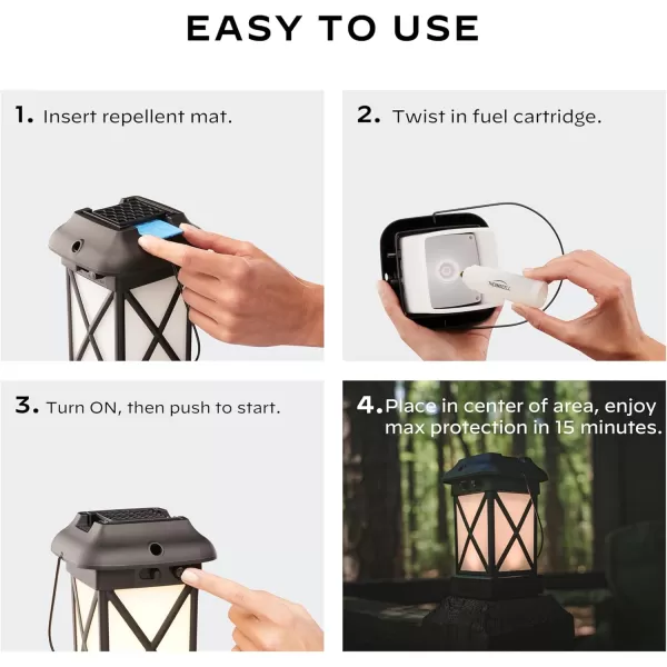 Thermacell Mosquito Repellent Lantern; No Spray Mosquito Repellent For Patios; Includes 12-Hours of Protection; Scent-Free, No Flame Citronella Candle Alternative