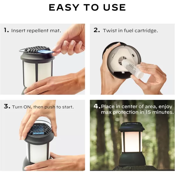 Thermacell Mosquito Repellent Patio Shield Lantern; Includes 12-Hour Refill; 15 Foot Zone of Protection; Highly Effective Mosquito Repellent for Patio; Bug Spray Alternative; Scent Free