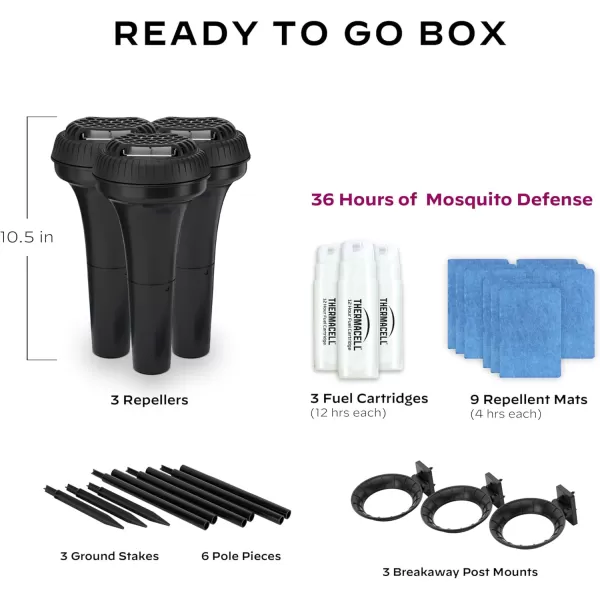 Thermacell Mosquito Repellent Perimeter System; Provides Mosquito Protection for Patios, Decks and Doorways; No Open Flame, Scent Free, Bug Spray Alternative