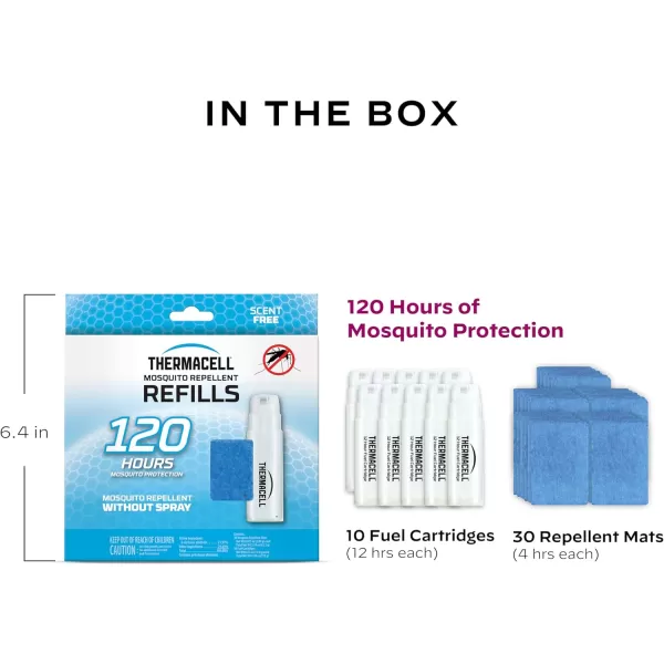 Thermacell Mosquito Repellent Refills; Compatible with Any Fuel-Powered Repeller; Highly Effective, Long Lasting, No Spray, No Scent, No Mess; 15 Foot Zone of Mosquito Protection)
