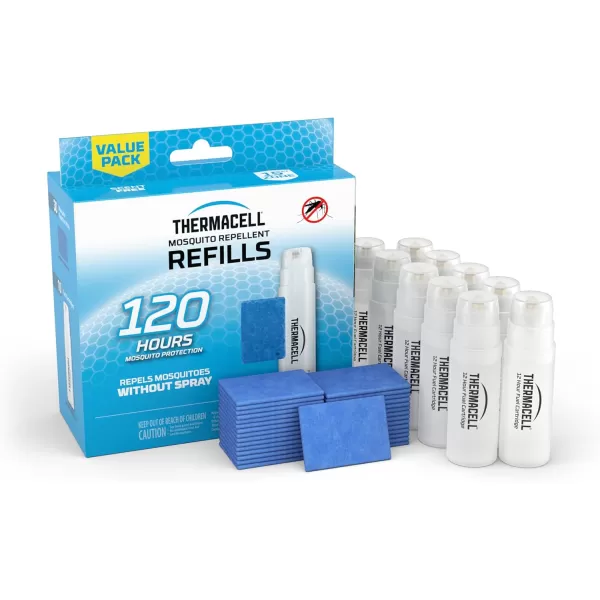 Thermacell Mosquito Repellent Refills; Compatible with Any Fuel-Powered Repeller; Highly Effective, Long Lasting, No Spray, No Scent, No Mess; 15 Foot Zone of Mosquito Protection)