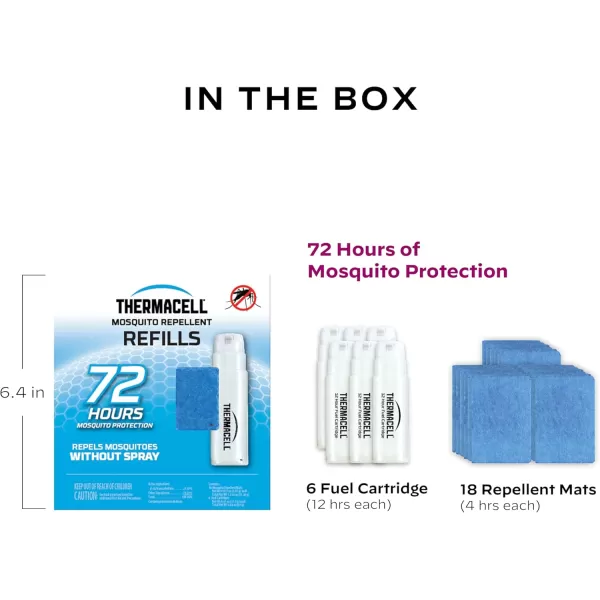 Thermacell Mosquito Repellent Refills; Compatible with Any Fuel-Powered Repeller; Highly Effective, Long Lasting, No Spray, No Scent, No Mess; 15 Foot Zone of Mosquito Protection
