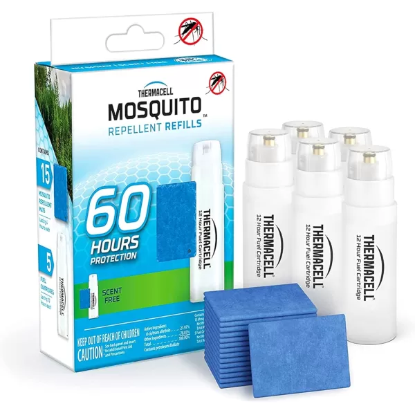 Thermacell Mosquito Repellent Refills; Compatible with Any Fuel-Powered Repeller; Highly Effective, Long Lasting, No Spray, No Scent, No Mess; 15 Foot Zone of Mosquito Protection)