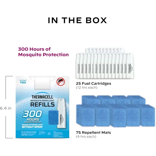 Thermacell Mosquito Repellent Refills; Compatible with Any Fuel-Powered Repeller; Highly Effective, Long Lasting, No Spray, No Scent, No Mess; 15 Foot Zone of Mosquito Protection