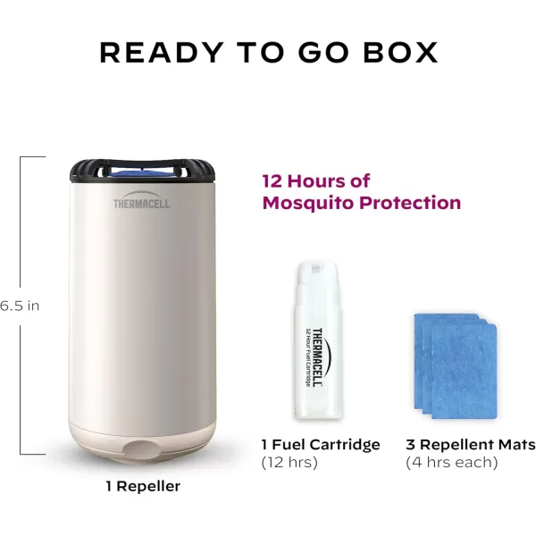 Thermacell Mosquito Repeller Patio Shield; Includes 12-Hour Refill; 15 Foot Zone of Protection; Highly Effective Mosquito Repellent for Patio; Deet Free Bug Spray Alternative; Scent Free