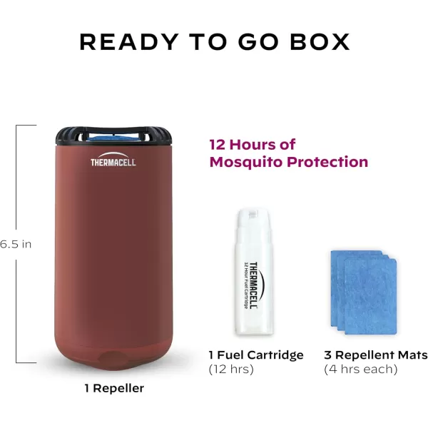 Thermacell Mosquito Repeller Patio Shield; Includes 12-Hour Refill; 15 Foot Zone of Protection; Highly Effective Mosquito Repellent for Patio; Deet Free Bug Spray Alternative; Scent Free