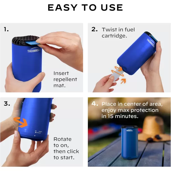 Thermacell Mosquito Repeller Patio Shield; Includes 12-Hour Refill; 15 Foot Zone of Protection; Highly Effective Mosquito Repellent for Patio; Deet Free Bug Spray Alternative; Scent Free