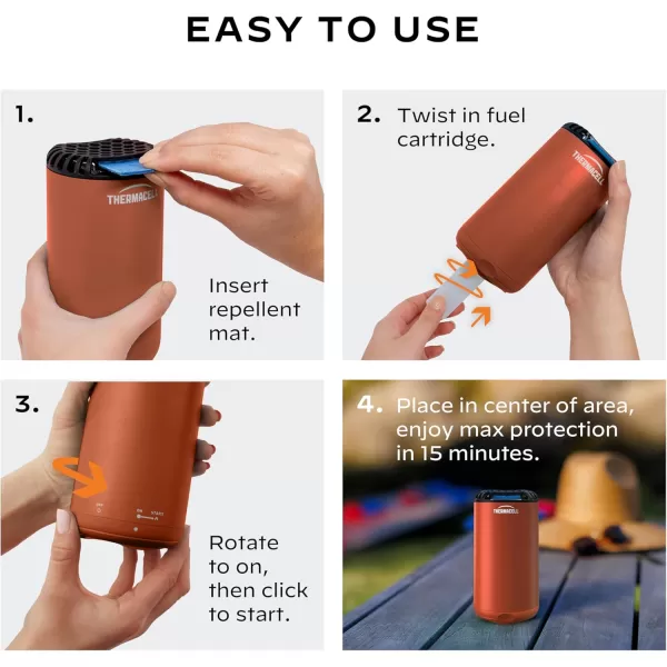Thermacell Mosquito Repeller Patio Shield; Includes 12-Hour Refill; 15 Foot Zone of Protection; Highly Effective Mosquito Repellent for Patio; Deet Free Bug Spray Alternative; Scent Free