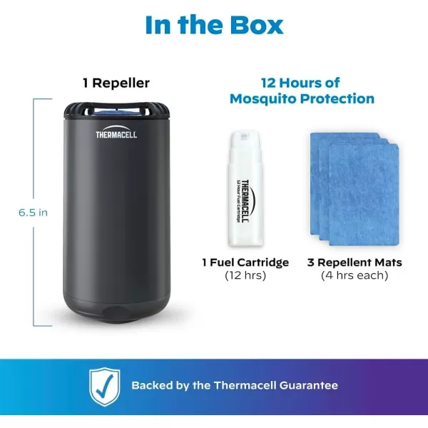 Thermacell Mosquito Repeller Patio Shield; Includes 12-Hour Refill; 15 Foot Zone of Protection; Highly Effective Mosquito Repellent for Patio; Deet Free Bug Spray Alternative; Scent Free