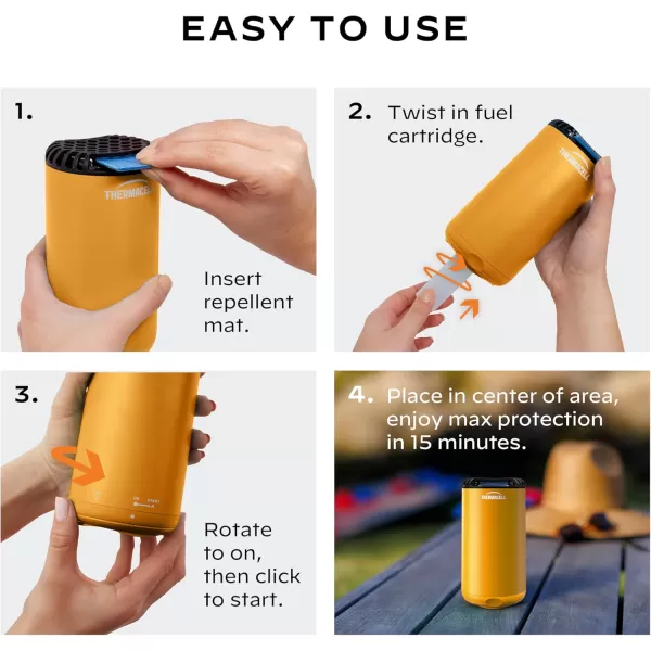 Thermacell Mosquito Repeller Patio Shield; Includes 12-Hour Refill; 15 Foot Zone of Protection; Highly Effective Mosquito Repellent for Patio; Deet Free Bug Spray Alternative; Scent Free