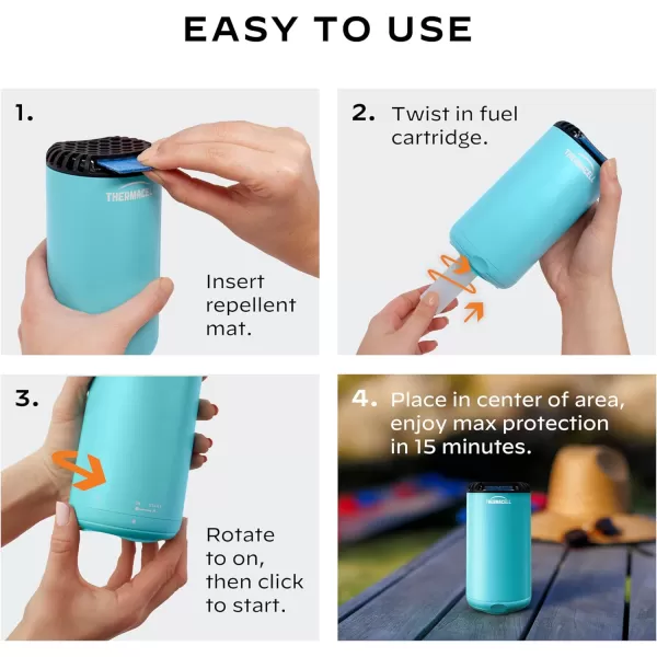 Thermacell Mosquito Repeller Patio Shield; Includes 12-Hour Refill; 15 Foot Zone of Protection; Highly Effective Mosquito Repellent for Patio; Deet Free Bug Spray Alternative; Scent Free
