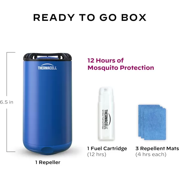 Thermacell Mosquito Repeller Patio Shield; Includes 12-Hour Refill; 15 Foot Zone of Protection; Highly Effective Mosquito Repellent for Patio; Deet Free Bug Spray Alternative; Scent Free